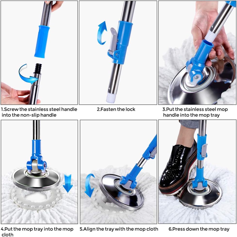 360° Easy Spin Magic Mop With Bucket