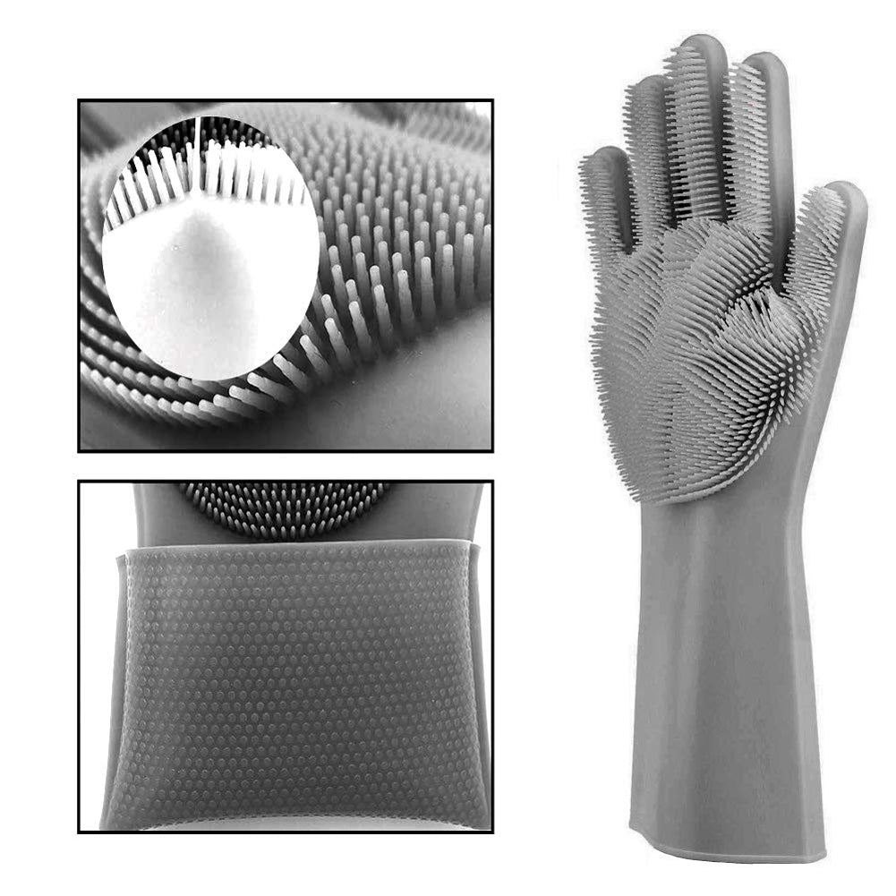 MagicScrub™ 4 Pcs Silicone Washing Gloves (Buy One Get One Free)