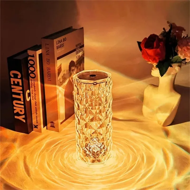 Crystal Table Lamp 16 Colors USB Touch Lamp