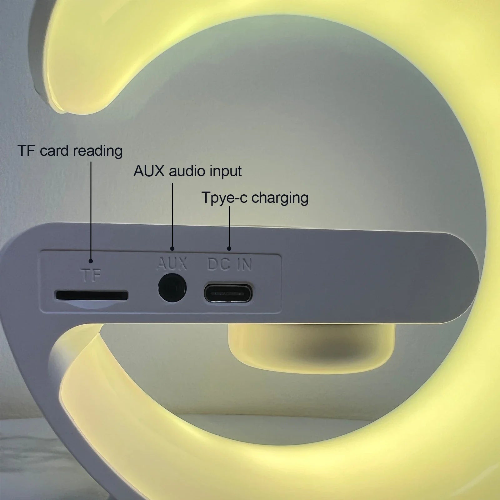 Shaped Wireless Charger Bluetooth Speaker Colorful Atmosphere Lamp
