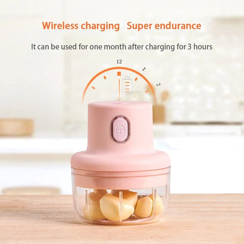 Wireless Rechargeable Electric Garlic Press Mini Meat Grinder Electric Chopper