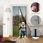 Free Deliverey) Mosquito Door Net Mesh Screen – Magnetic Hands Free Closer